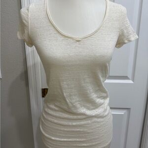 Elegant Cream Short Sleeve Tee